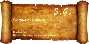 Sommer Gemma névjegykártya